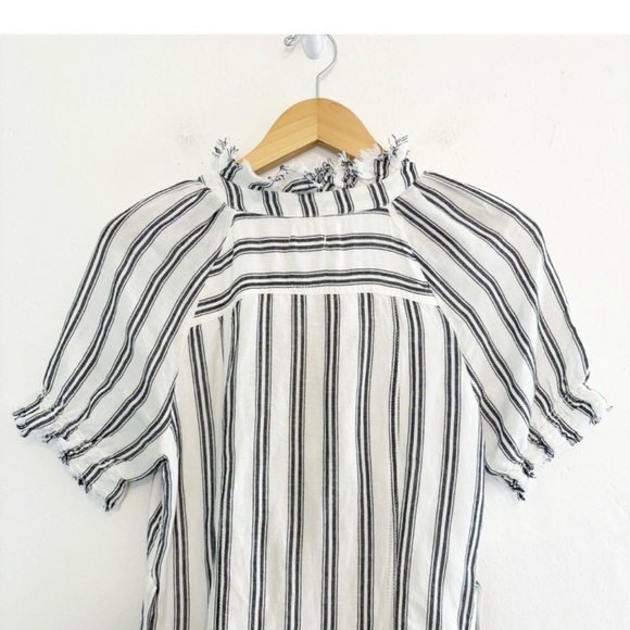 Pilcro Black and White Striped Midi Dress - Picture 5 of 13